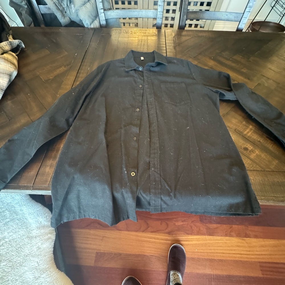 Men's Classic Black Shirt Jacket